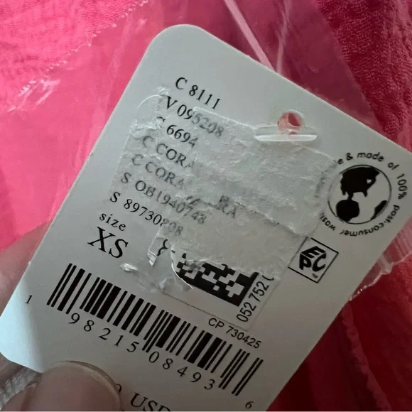 Free People We The Free Women’s Horizons Double Cloth Coral Top Size: Xsmall - Picture 3 of 5